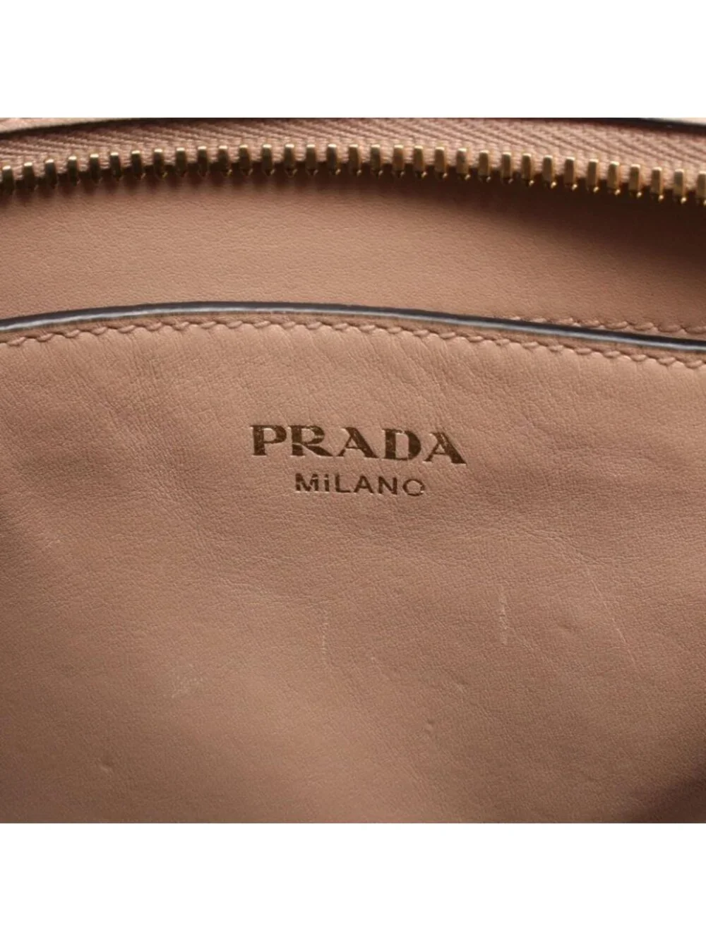 Prada 2-Way Pink Beige Leather Shoulder Handbag